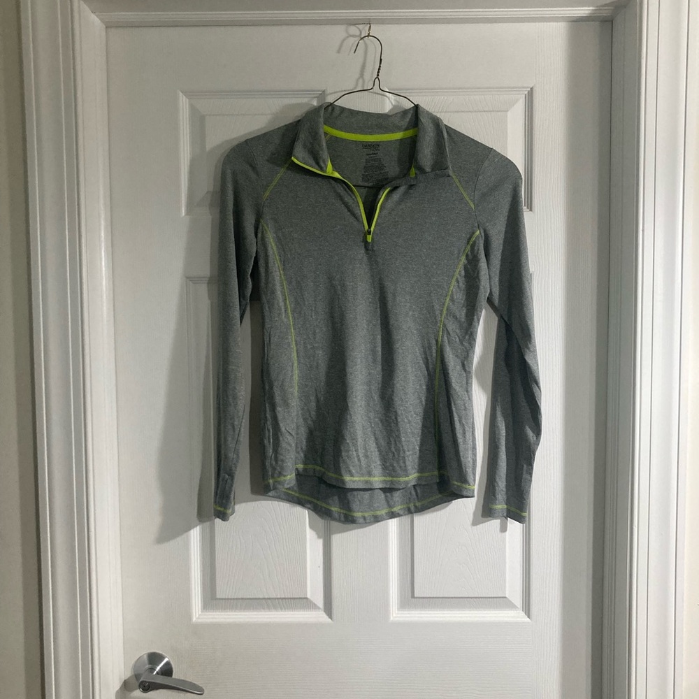 Danskin Now Athletic Jacket, Grey and Green Size S